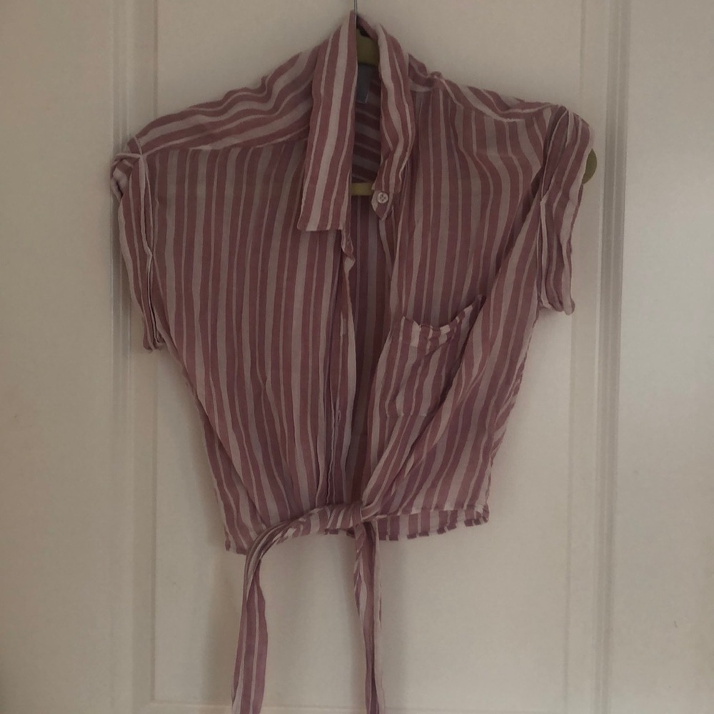 Rails stripped button down blouse